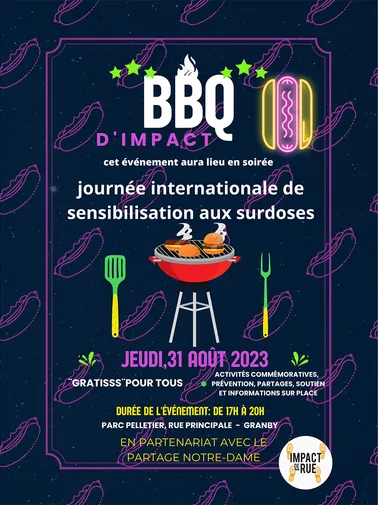 Affiche barbecue d'impact août 2023