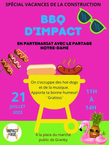 Affiche barbecue d'impact juillet 2023