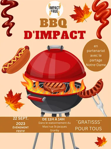 Affiche barbecue d'impact septembre 2023